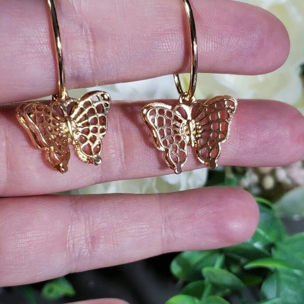 Butterfly Pendant Charm Interchangeable Earrings - image 8